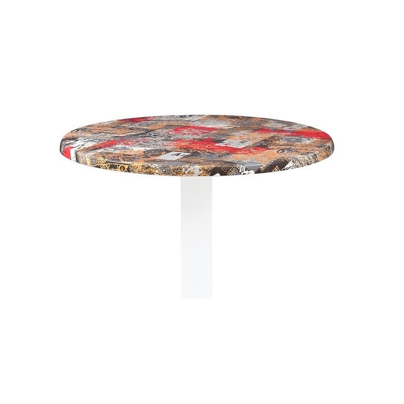 Tablero de mesa Werzalit Alemania, BABYLON 213, 70 cms de diámetro*.