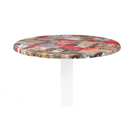 Tablero de mesa Werzalit Alemania, BABYLON 213, 70 cms de diámetro*.