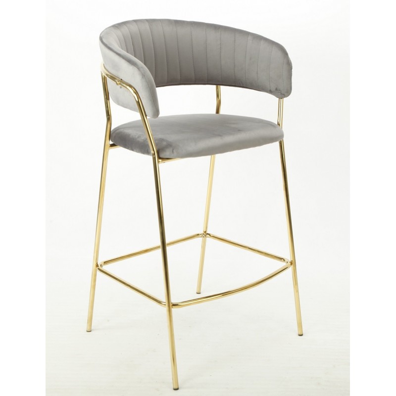 Sillón ALVOR, apilable, polipropileno blanco y beige (Pack de 4 unidades)