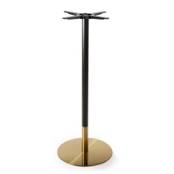 Base de mesa VERSALLES NEW, alta, dorada y negra, 43 cms de diámetro, altura 110 cms (Pack de 2 unidades)