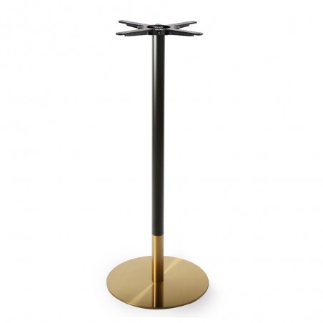 Base de mesa VERSALLES NEW, alta, dorada y negra, 43 cms de diámetro, altura 110 cms (Pack de 2 unidades)