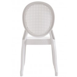 Silla CIBELES, apilable, polipropileno blanco (Pack de 6 unidades)