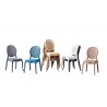 Silla DINARD, metal, tapizado tejido linen gris (Pack de 4 unidades)