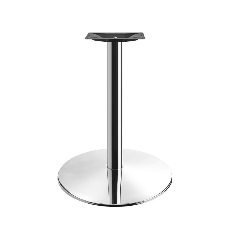 Base de mesa BENAMARA, acero inoxidable, base de acero de 8 mm. 45 cms de diámetro, altura 72 cms (Pack de 2 unidades)