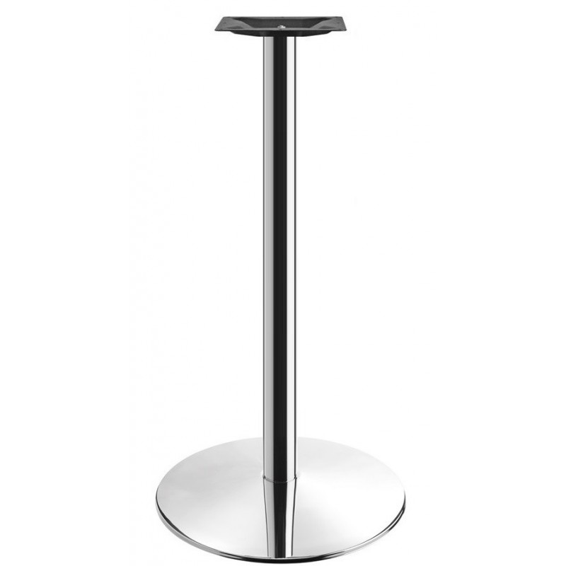 Base de mesa BENAMARA, alta, acero inoxidable, base de acero de 8 mm. 45 cms de diámetro, altura 110 cms (Pack de 2 unidades)