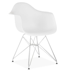 Silla EPOQUE NEW, patas metálicas, terciopelo azul 64 (Pack de 4 unidades)
