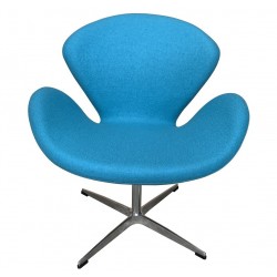 Taburete EPOQUE NEW, patas metálicas, terciopelo azul 64 (Pack de 4 unidades)