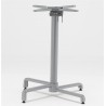 Base de mesa BAHIA, abatible, aluminio fundido, plata (Pack de 2 unidades)