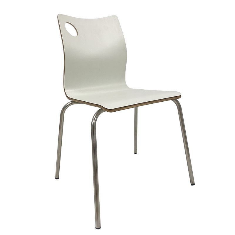 Silla TORRE, giratoria, blanca, cojín blanco