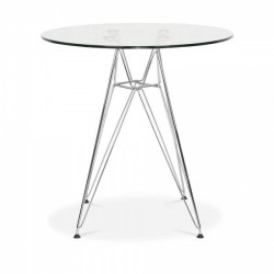 Mesa TOL, acero, negra, madera, 160x80 cms