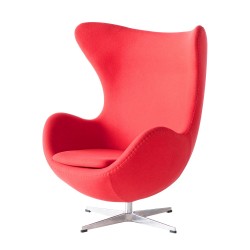 Sillón EG (TE), fibra de vidrio, basculante, tapizado cachemir rojo