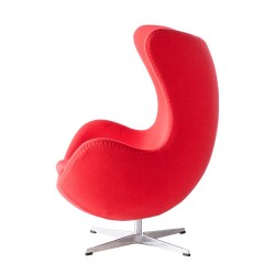 Sillón EG (TE), fibra de vidrio, basculante, tapizado cachemir rojo