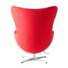 Sillón EG (TE), fibra de vidrio, basculante, tapizado cachemir rojo