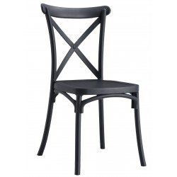 Sillón SALER, apilable, polipropileno blanco (Pack de 4 unidades)