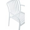 Sillón SALER, apilable, polipropileno blanco (Pack de 4 unidades)