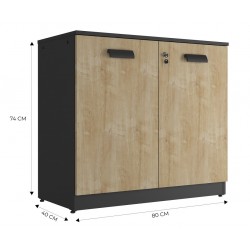 Mesa TOL, alta, acero, blanca, madera, 120x60 cms