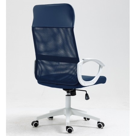 Sillón de oficina ESTAMBUL, ergonómico, basculante, malla negra, asiento tejido negro