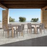 Base de mesa BAHIA, abatible, aluminio fundido, plata (Pack de 2 unidades)