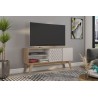 Mueble TV PREMIUM, cedro y blanco roto, 150 cms.