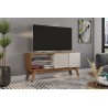 Mueble TV PREMIUM, matte y blanco roto, 150 cms.