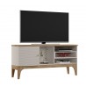 Mueble TV VENEZA, blanco roto y cedro, 136 cms.