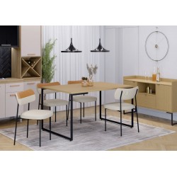Mesa CHOPIN-103, apilable, polipropileno mostaza, 50 x 50 x 103 cms