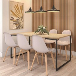 Sillón NERJA, apilable, aluminio, teslin blanco, plata y gris (Pack de 4 unidades)