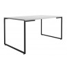 Mesa PORTO 160, metal negro, tapa MDP color blanco, 160 x 90 cms