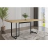 Mesa PRIME 40, metal negro, tapa MDP color natural, 180 x 90 cms