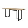 Mesa PRIME 25, metal negro, tapa MDP color avellana, 180 x 90 cms