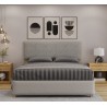 Sillón MISSOURI, metal, similpiel gris oscuro (Pack de 2 unidades)
