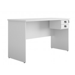Mesa GOBBI, alta, metal, blanca, 120 x 60 cms