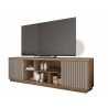 Mueble TV SIMETRIA, nogal y fendi, 180 cms.