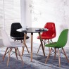 Silla TOWER, cromada, polipropileno negro* (Pack de 4 unidades)