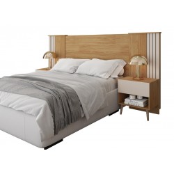Taburete MOSS NEW, metal, similpiel marrón claro (Pack de 4 unidades)