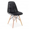 Silla TOWER, cromada, polipropileno negro* (Pack de 4 unidades)