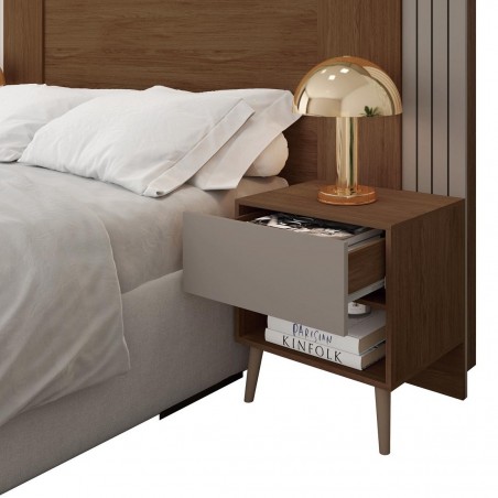 Silla ANTIBES NEW, metal, similpiel marrón claro (Pack de 2 unidades)