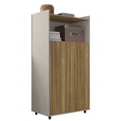 Sillón de oficina KIEV, fijo de patín, cromado, similpiel marrón claro (Pack de 2...