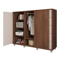 Mesa NEWARK, baja, estante blanco, cristal curvado, 110 x 60 cms