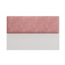 Cabecero UNI 160, MDP blanco, tejido velvet rosa, 160x5x90 cms