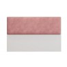 Cabecero UNI 160, MDP blanco, tejido velvet rosa, 160x5x90 cms