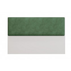Cabecero UNI 160, MDP blanco, tejido chumbo, 160x5x90 cms