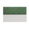 Cabecero tapizado UNI 160, MDP blanco, tejido velvet verde, 160x5x90 cms