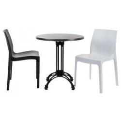 Base de mesa EIFFEL NEW-4, aluminio, 4 pies, negra, altura 70 cms