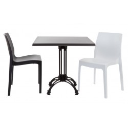 Base de mesa EIFFEL NEW-4, aluminio, 4 pies, negra, altura 70 cms