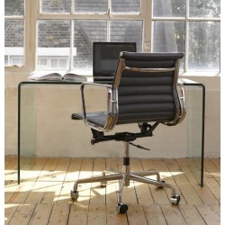 Sillón de oficina FISS NEW (M), negro, gas, basculante, malla gris, tejido negro
