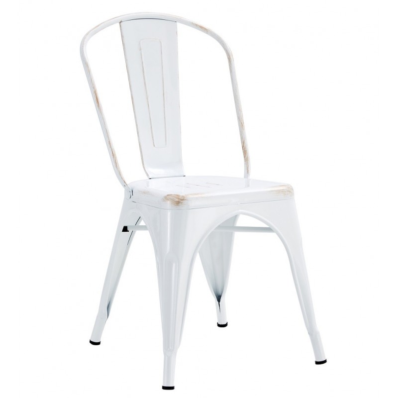 Silla TOL EK VINTAGE, acero, blanco (Pack de 5 unidades)