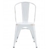 Silla TOL EK VINTAGE, acero, blanco (Pack de 5 unidades)