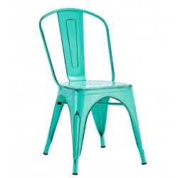 Silla TOL EK VINTAGE, acero, verde agua (Pack de 5 unidades)