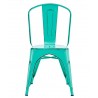 Silla TOL EK VINTAGE, acero, verde agua (Pack de 5 unidades)